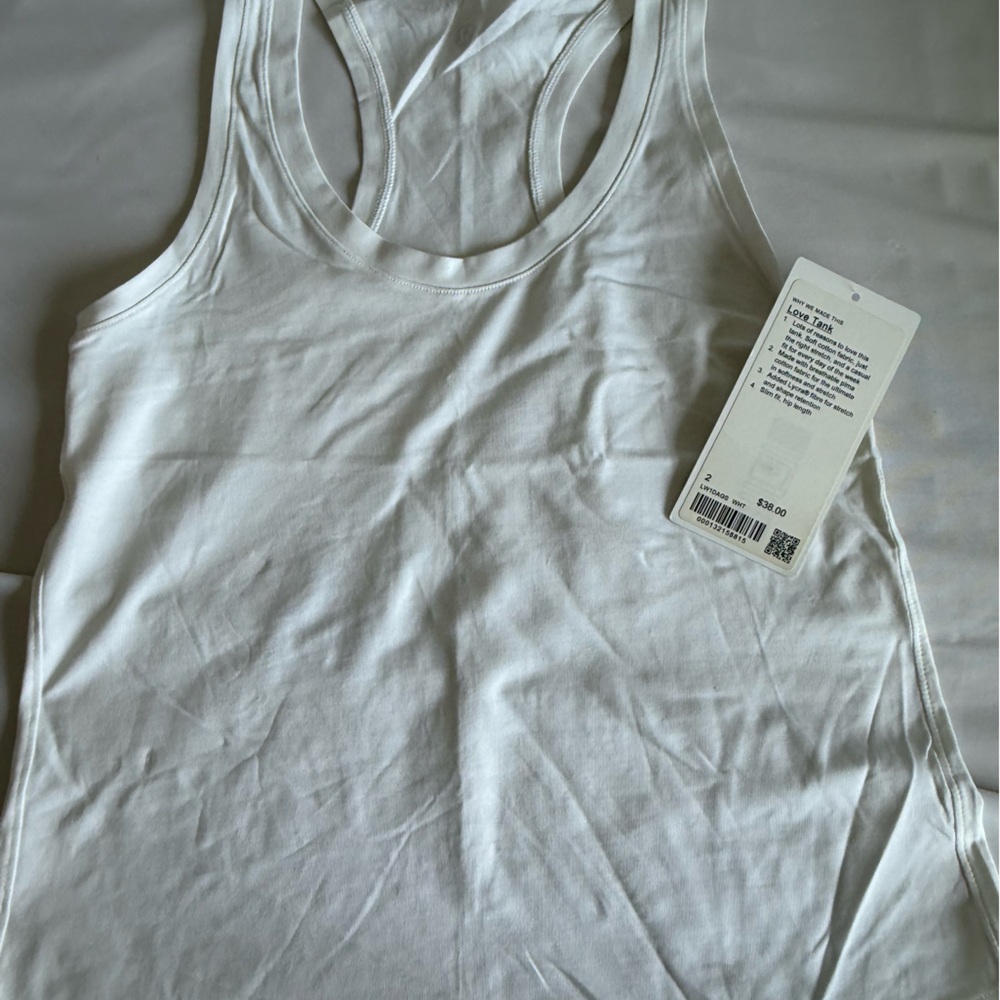 Lululemon White Love Tank Top